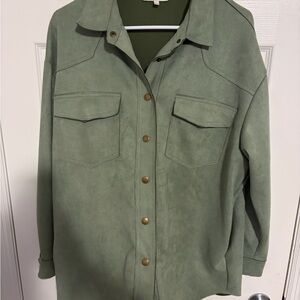 Women's Green Suede Jacket